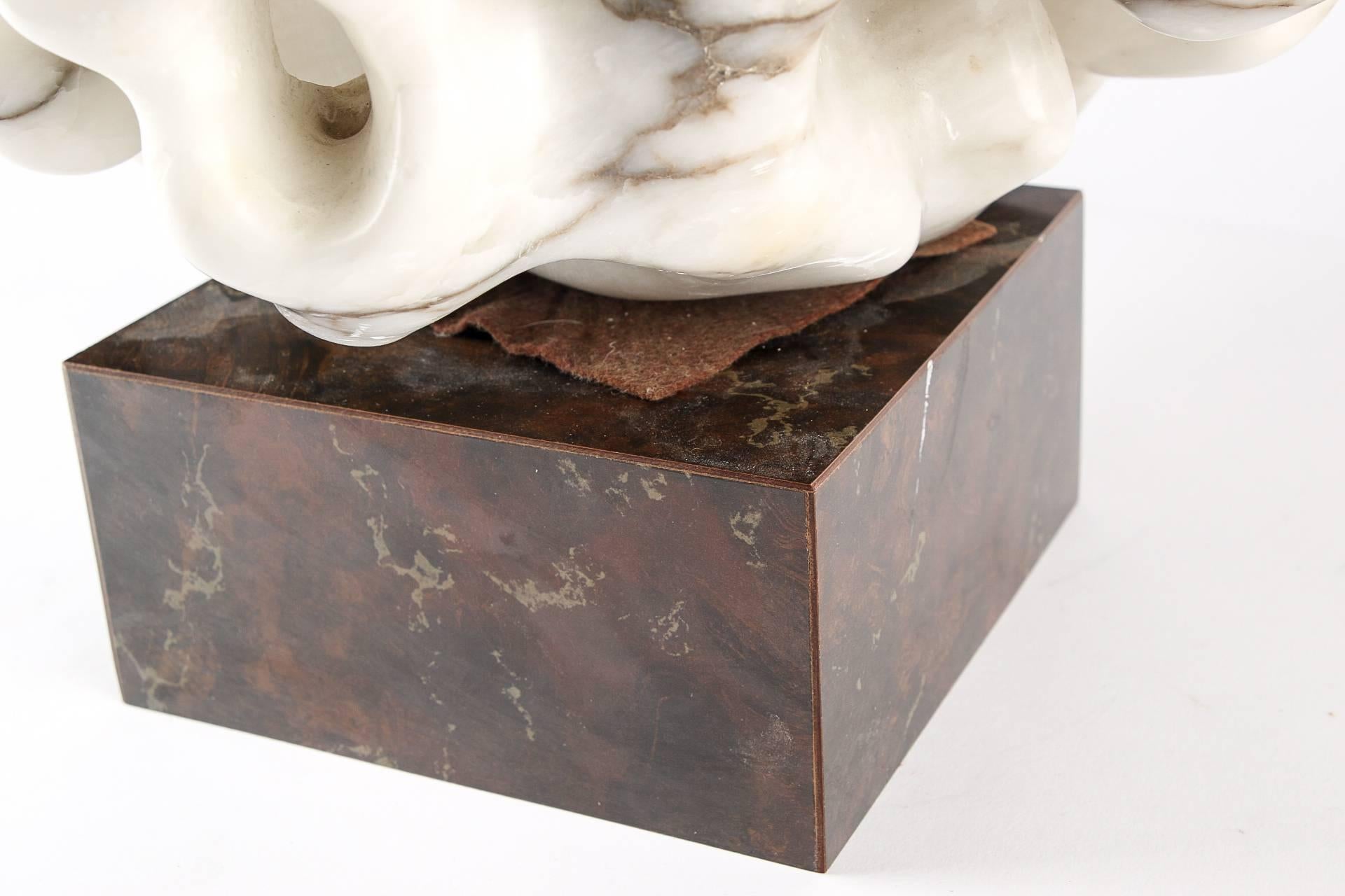 Midcentury Free-Form Abstract Alabaster Sculpture 2