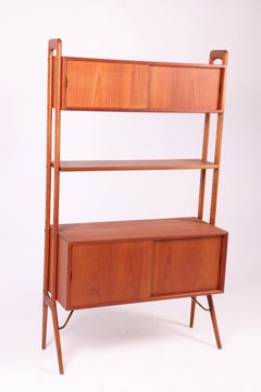 Freistehendes Bücherregal aus der Mitte des Jahrhunderts aus Teakholz von Kurt Østervig, 1960er