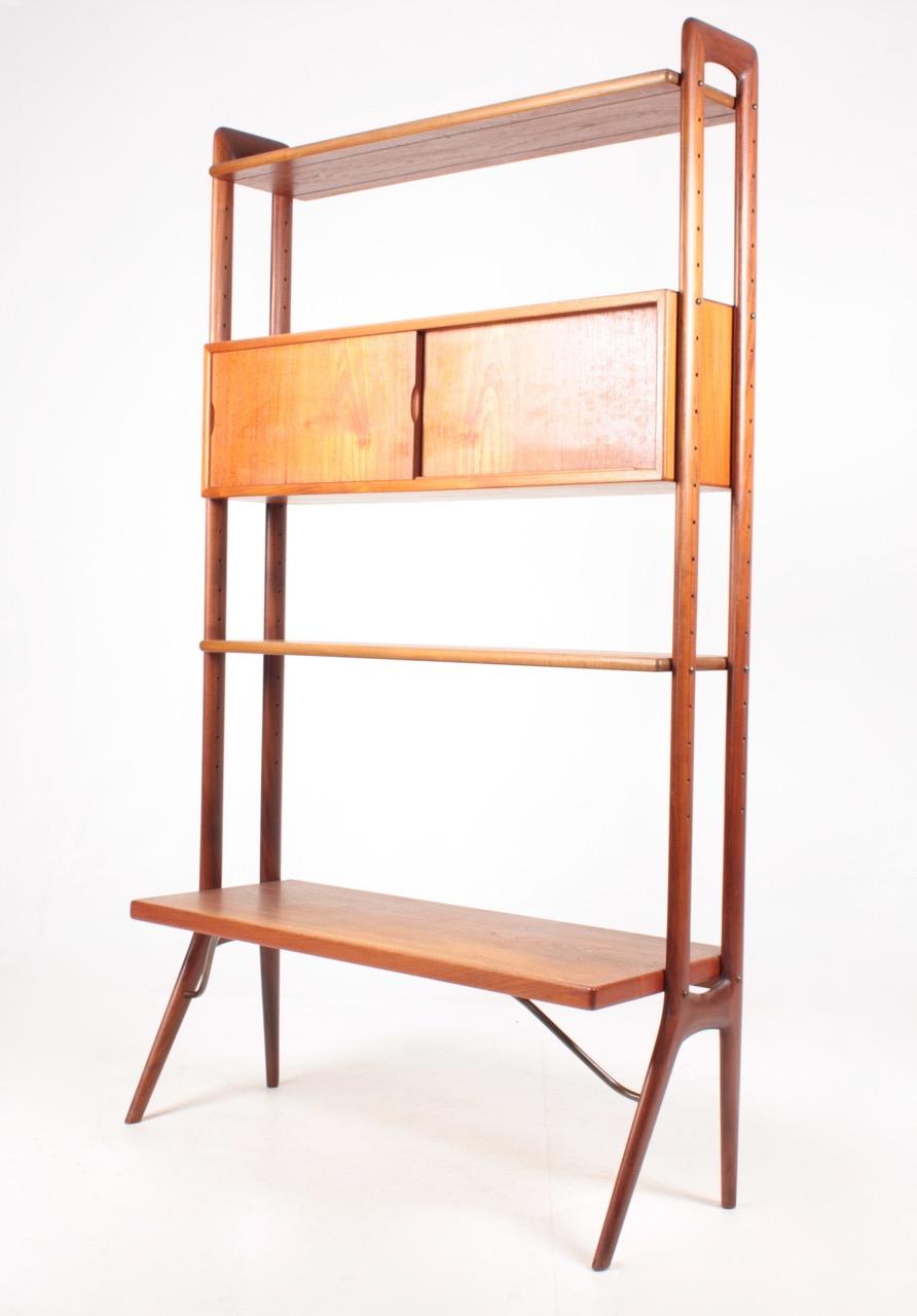 Scandinavian Modern Midcentury Freestanding Bookcase in Teak by Kurt Østervig, 1960s