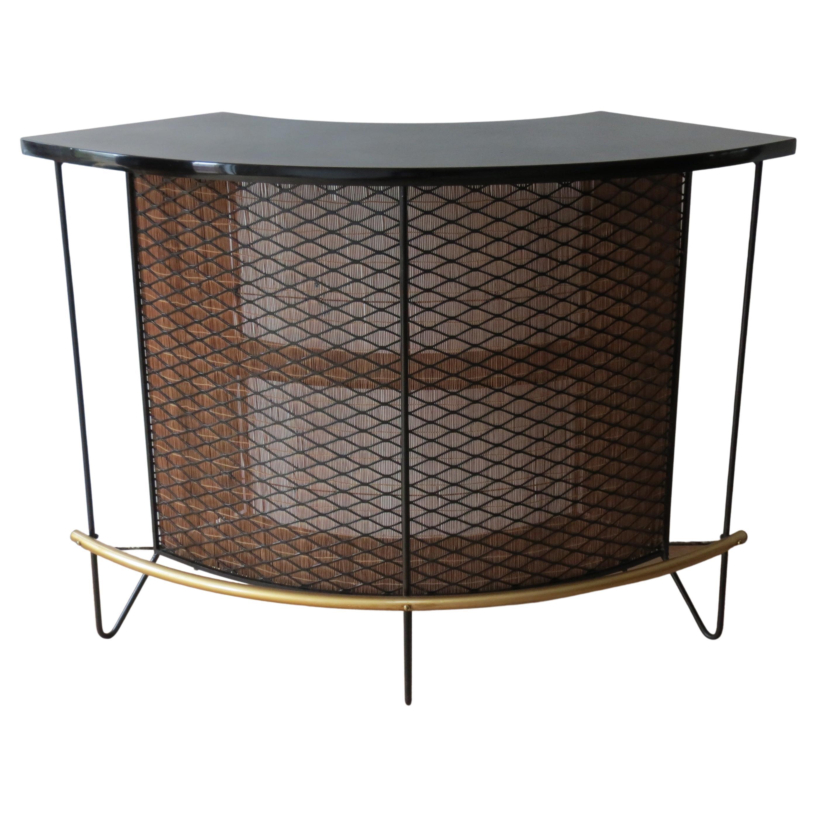 Nineteenth Century French Hand Carved Counter or Bar with Brass Railing ...