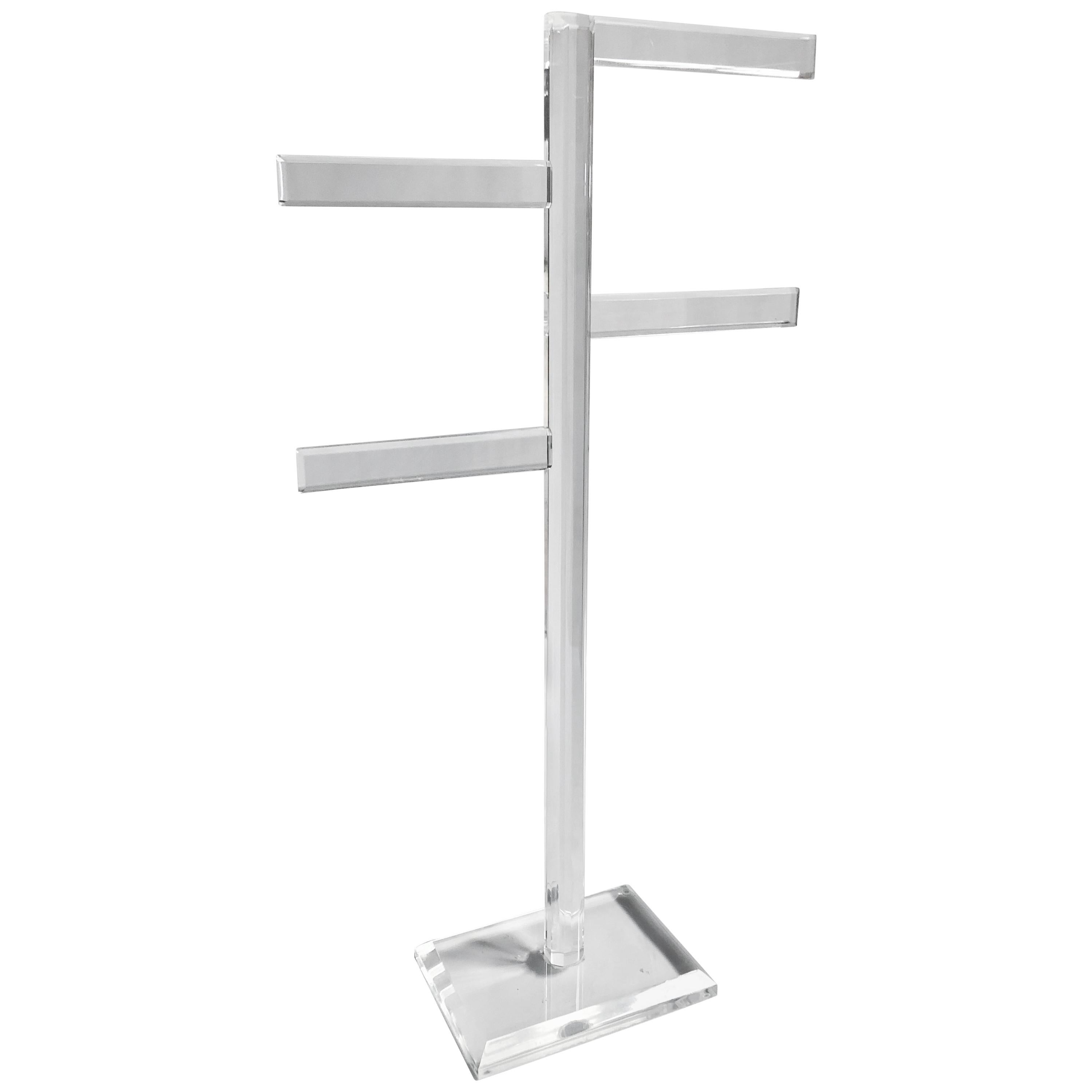 Midcentury Freestanding Lucite Rack