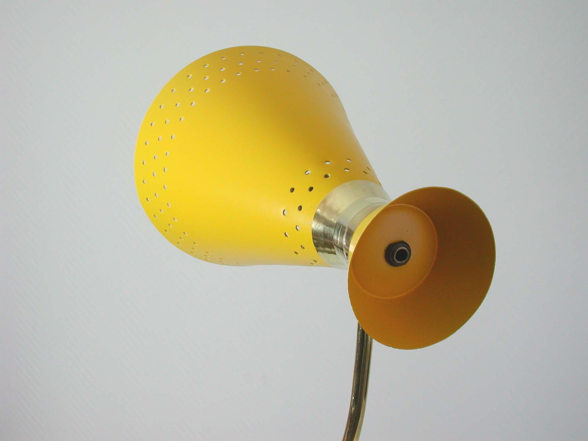 French Midcentury ARLUS Yellow Diabolo Wall Light, France 1950s For Sale