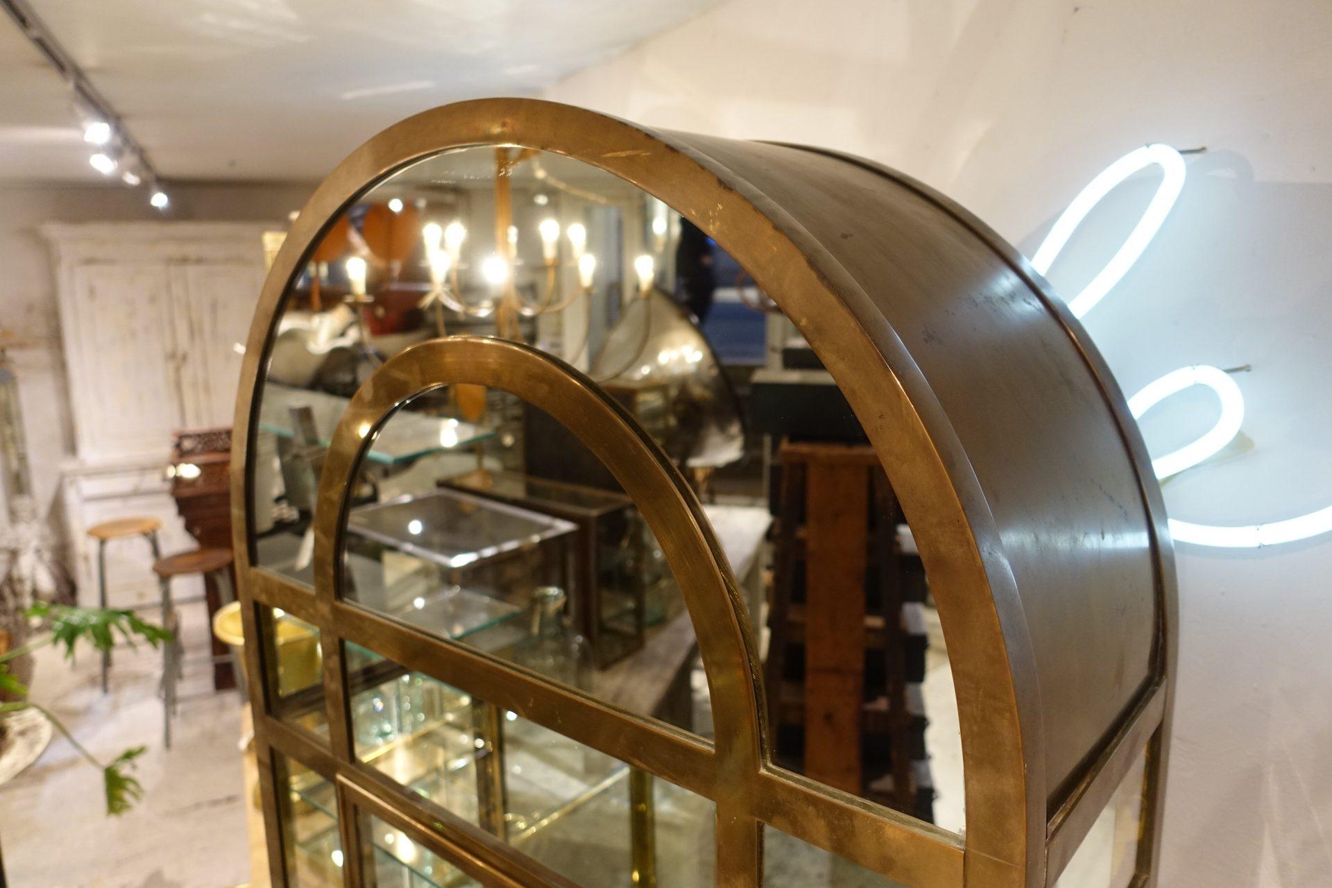 arch glass display cabinet
