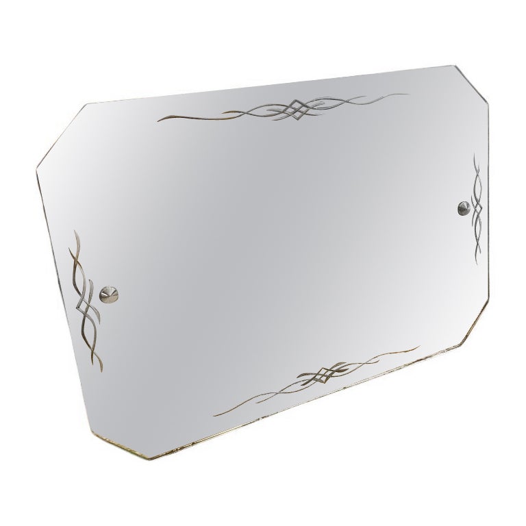 midcentury french bistro mirror For Sale