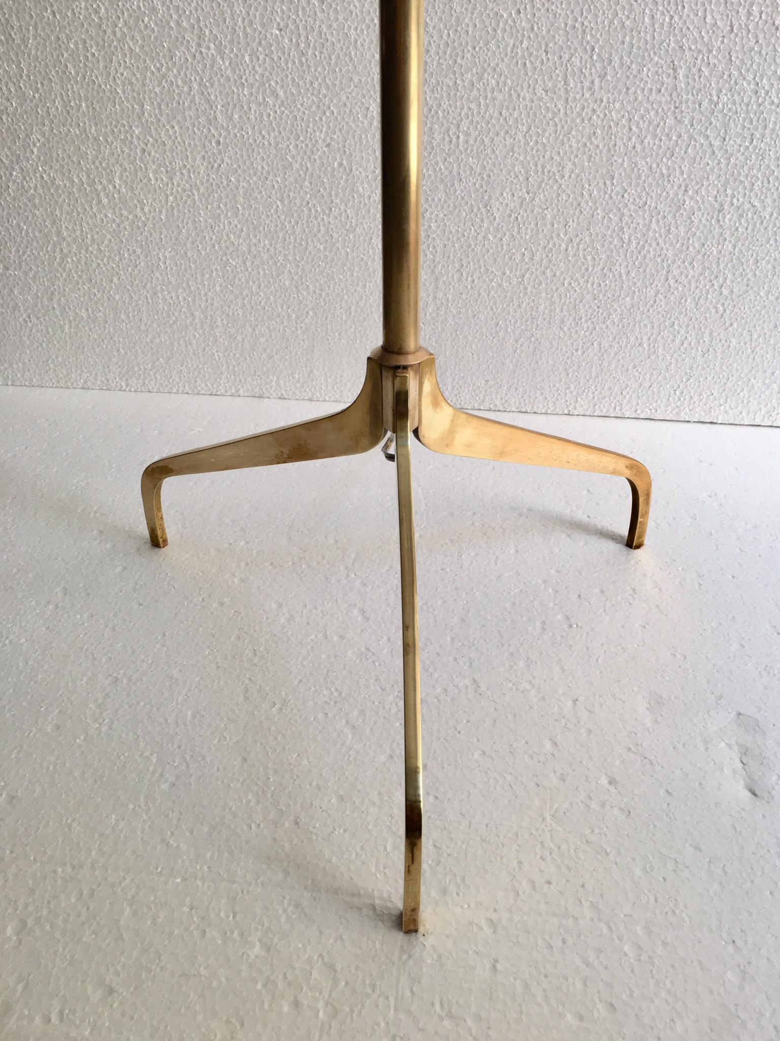 Midcentury French Brass Floor Lamp 1