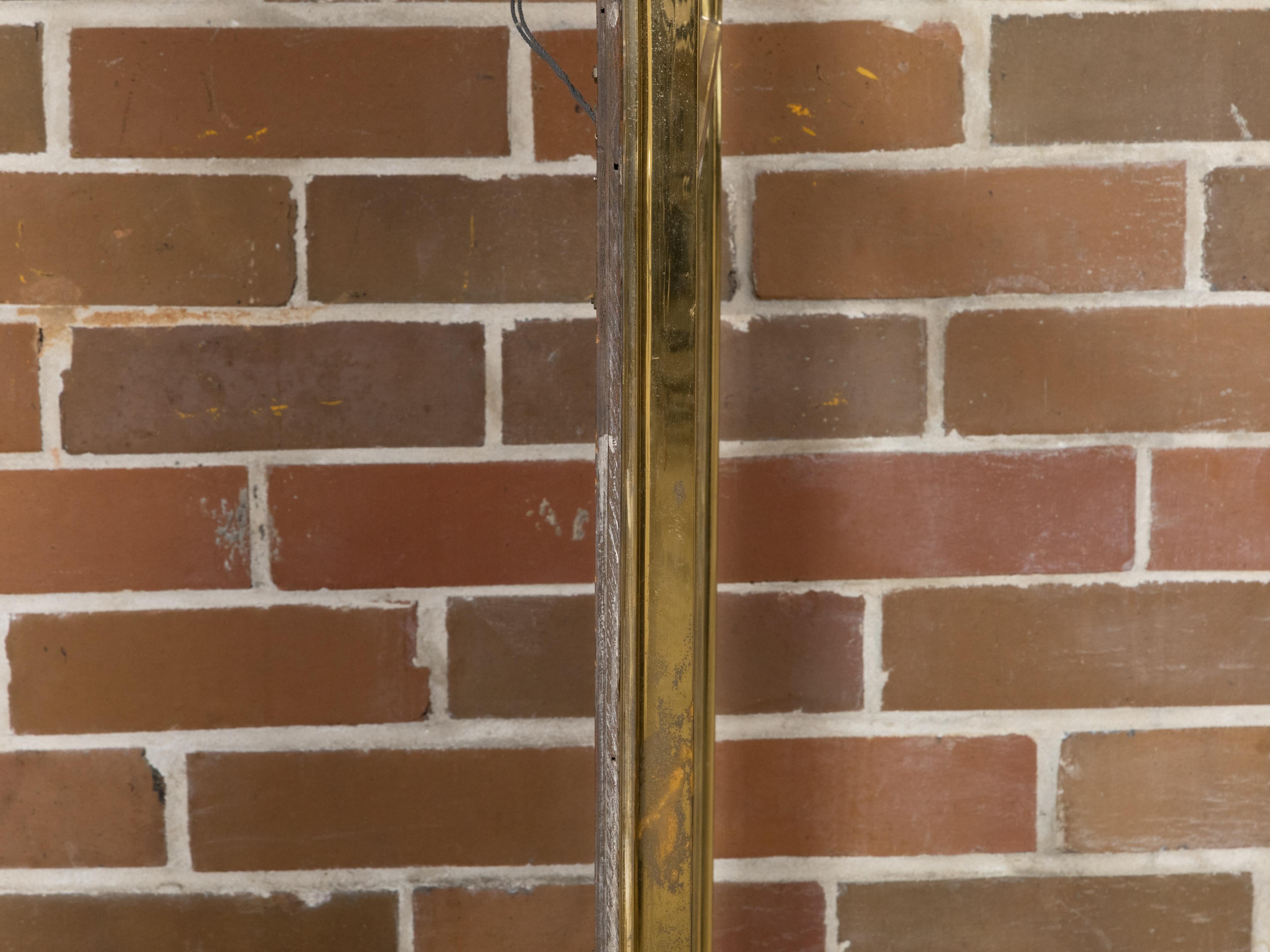 Specchio rettangolare in due parti a figura intera in ottone del Medioevo, circa 1950 in vendita 3