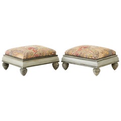 Midcentury French Brunschwig and Fils Footstools