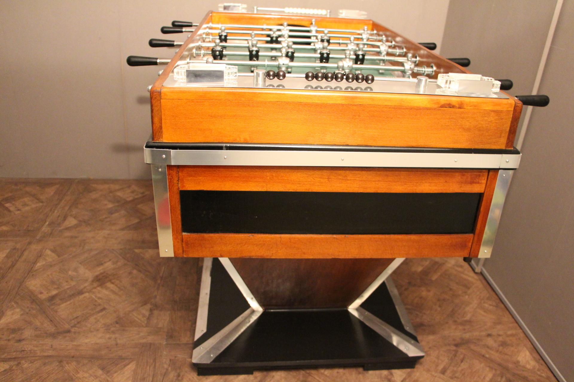 Wood Midcentury French Cafe's Foosball Table