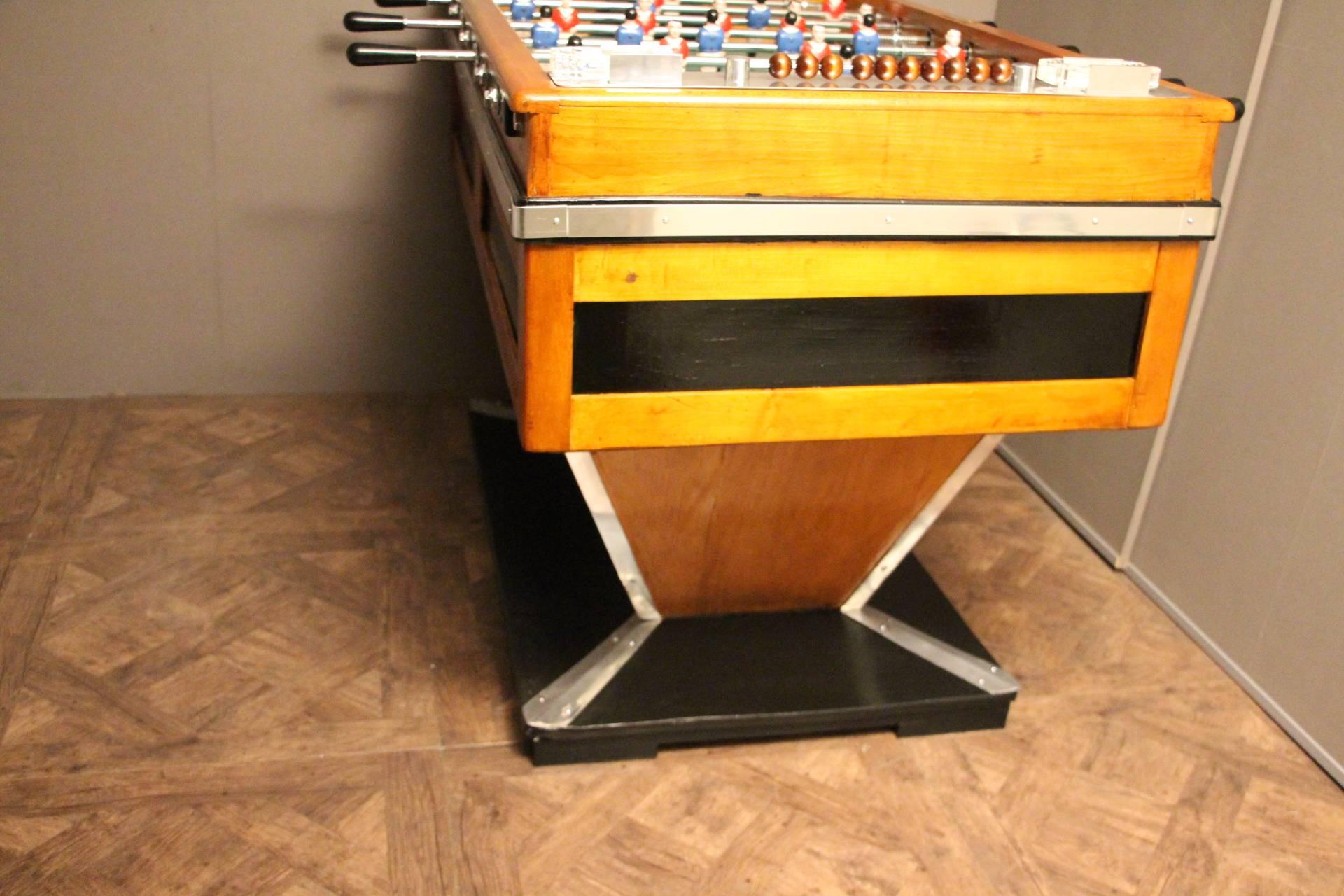 Wood Midcentury French Café's Foosball Table