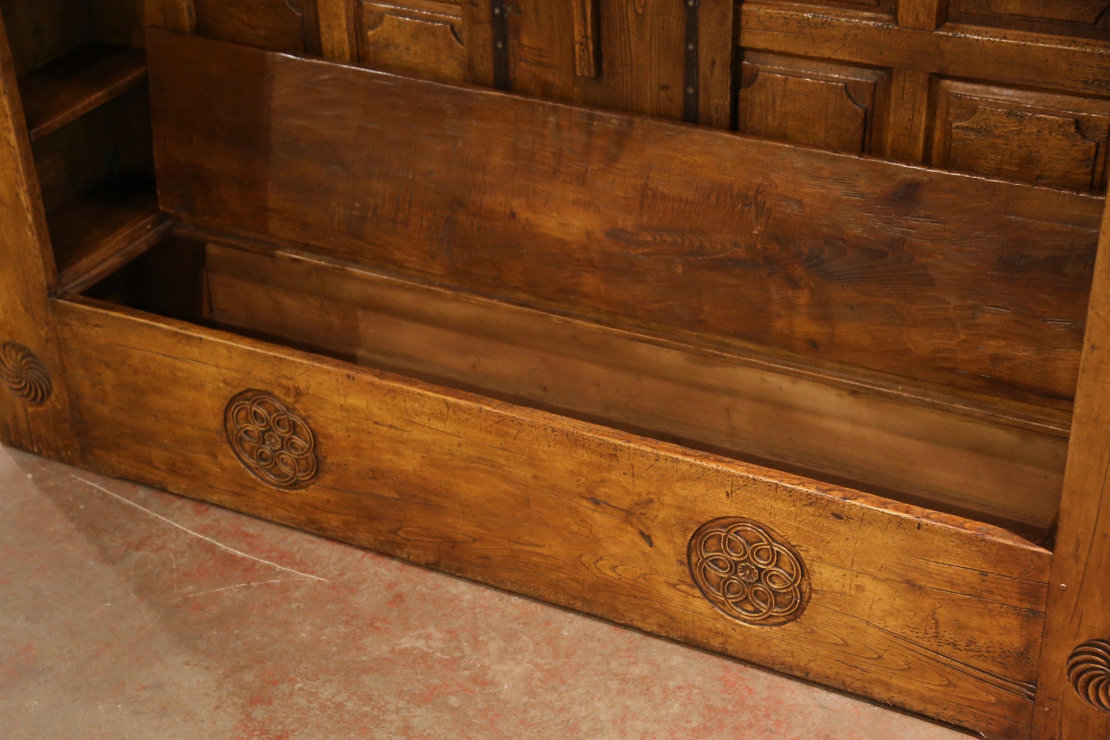 Midcentury French Carved Chestnut 