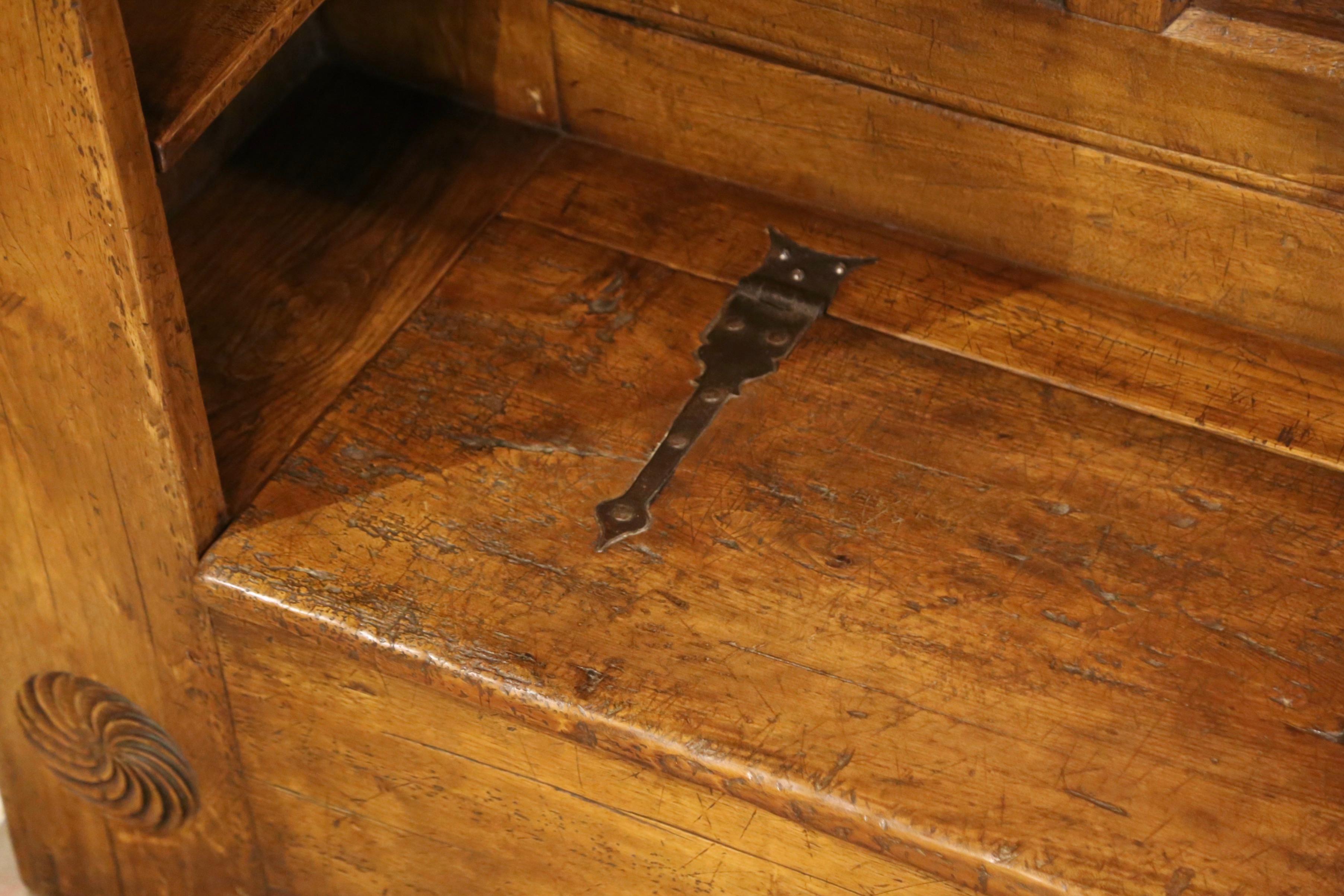 Midcentury French Carved Chestnut 