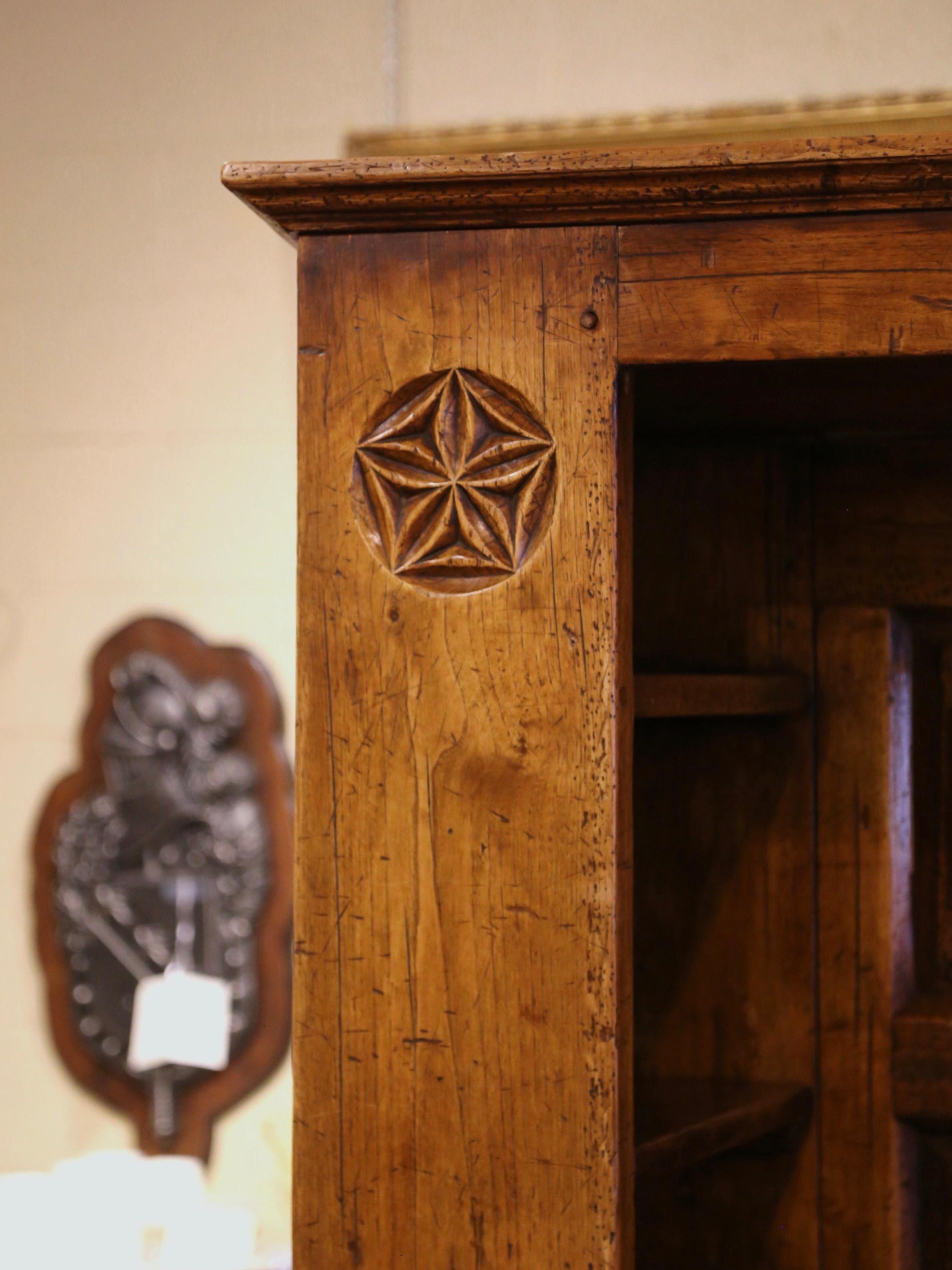Midcentury French Carved Chestnut 