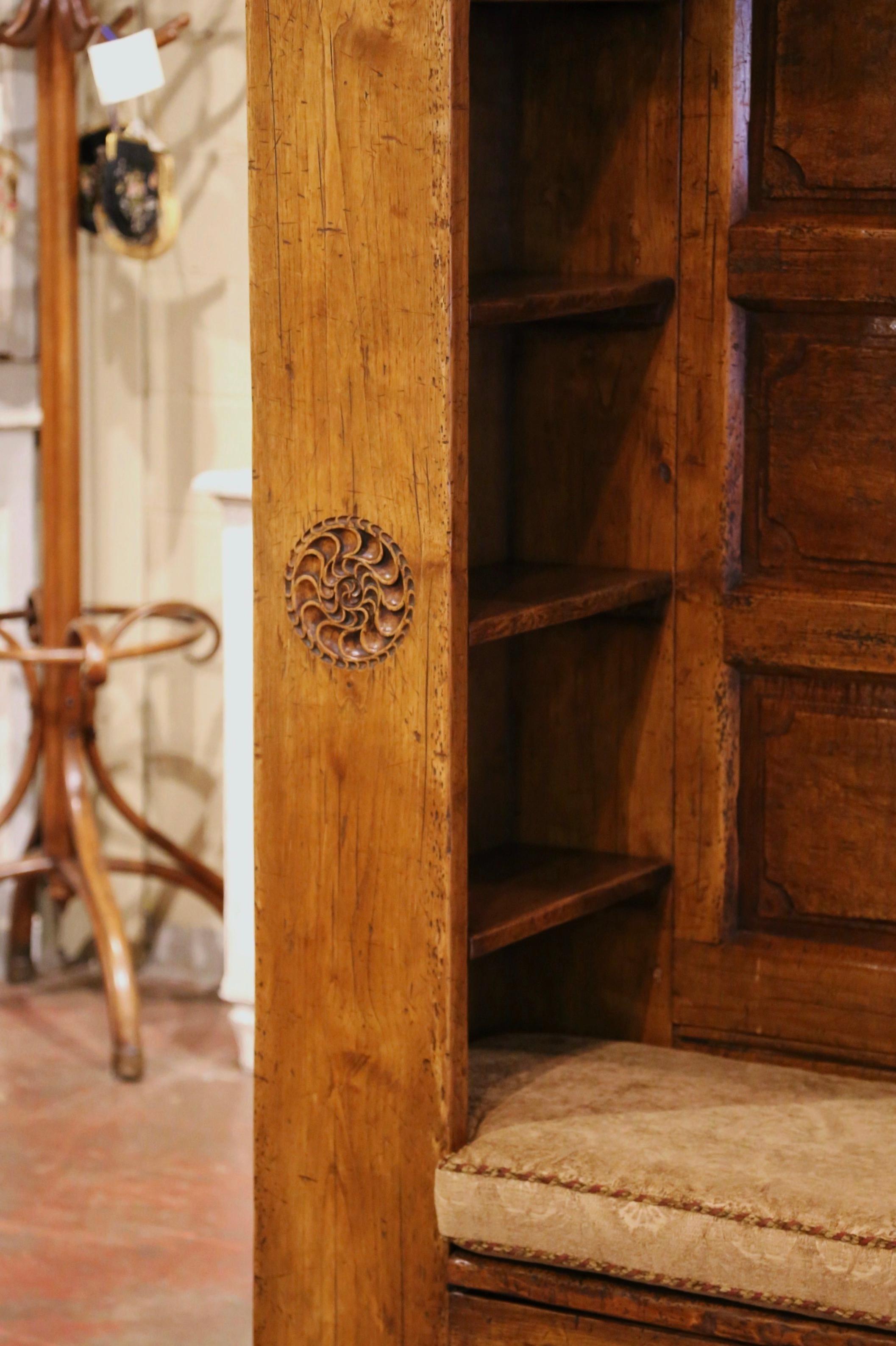 Midcentury French Carved Chestnut 