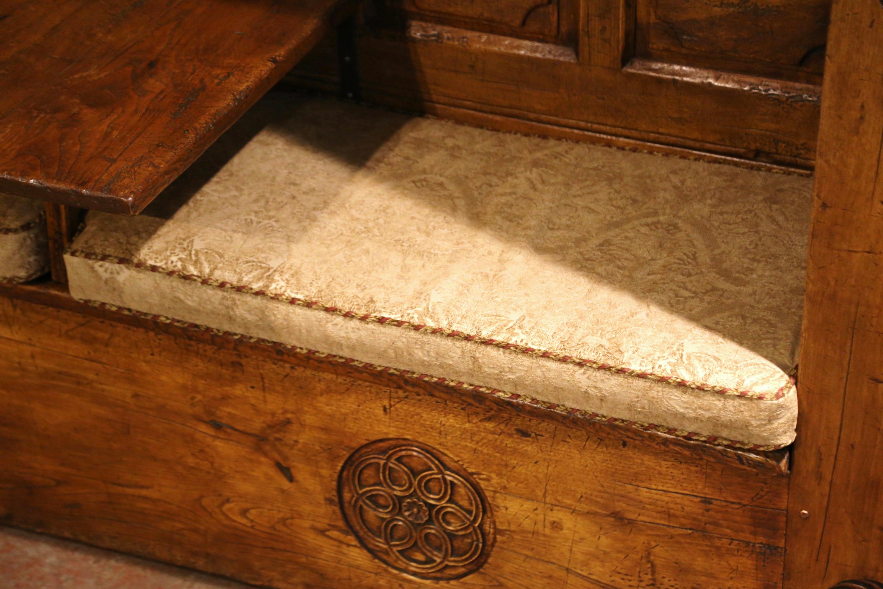 Midcentury French Carved Chestnut 