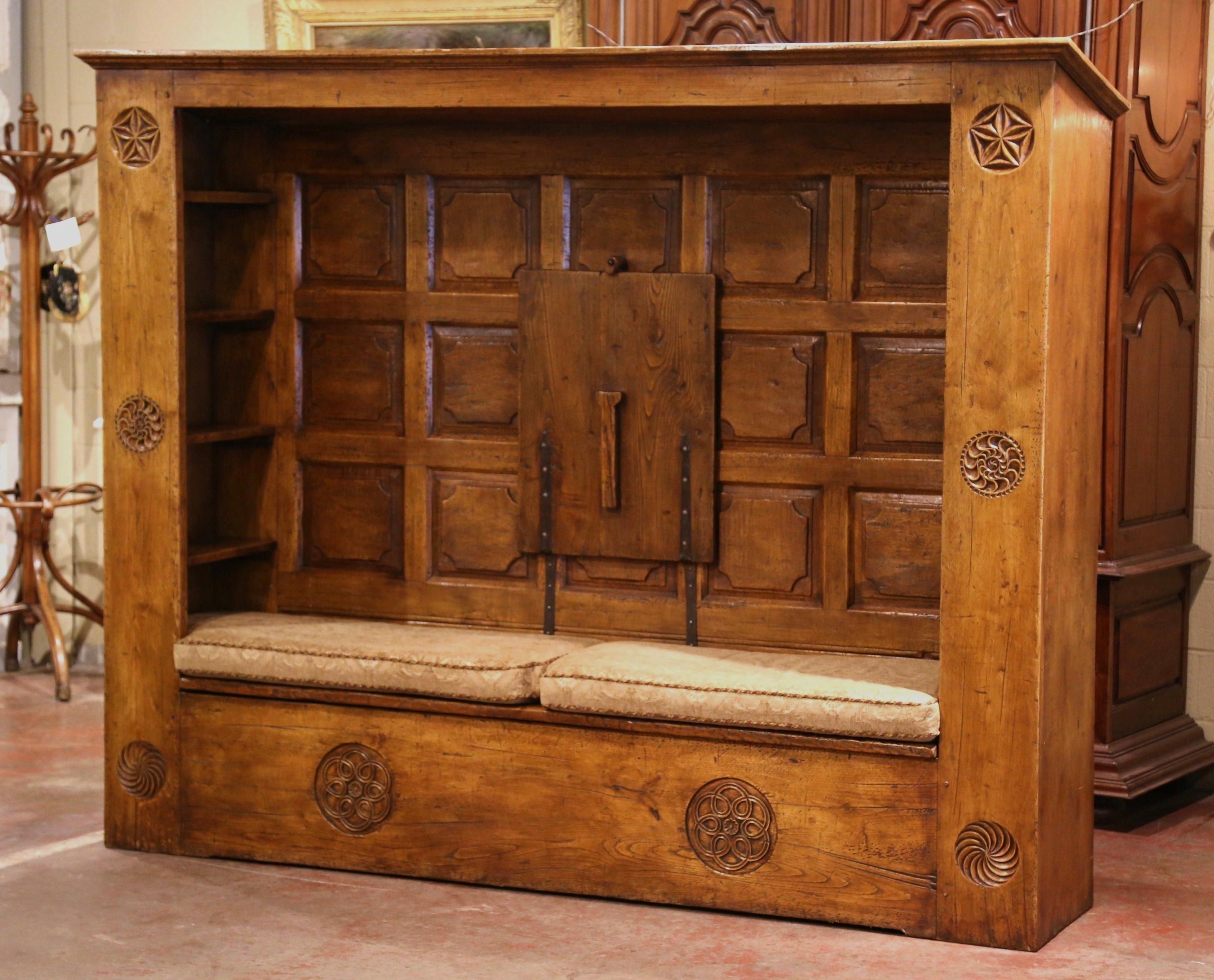 20th Century Midcentury French Carved Chestnut 