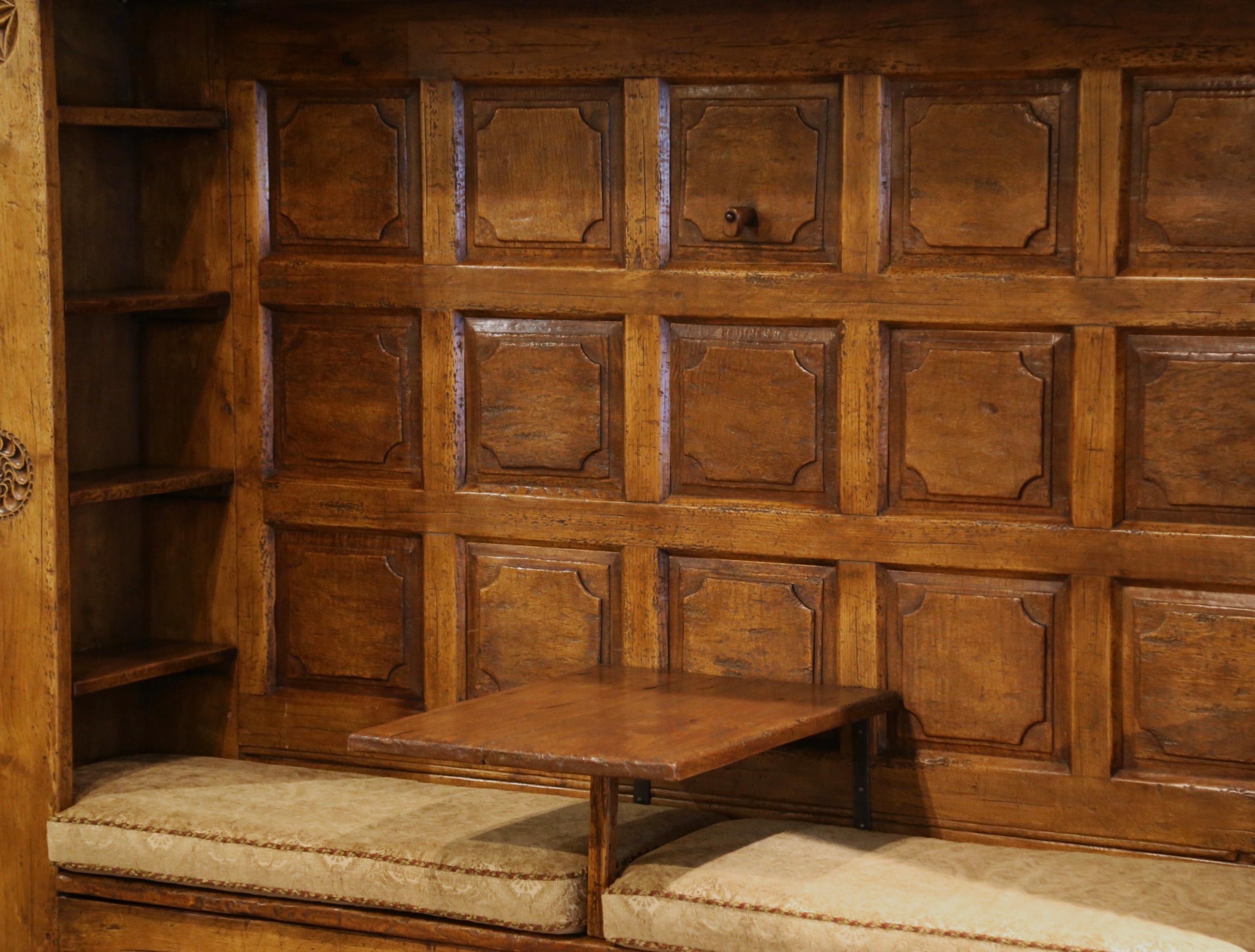 Midcentury French Carved Chestnut 