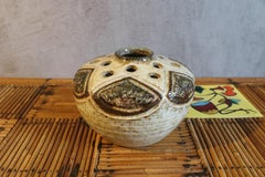 Französische Blumenvase aus Keramik aus der Mitte des Jahrhunderts von Marcel Giraud, Vallauris, 1960er Jahre