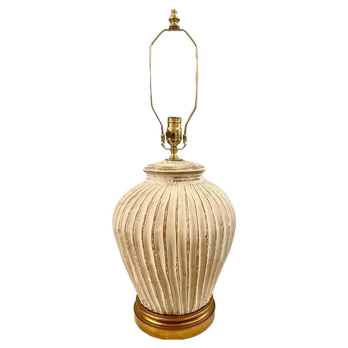 Mid-Century French Ceramic Table Lamp For Sale