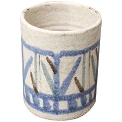 Midcentury French Ceramic Vase / Pencil Holder by Gustave Reynaud for Le Mûrier