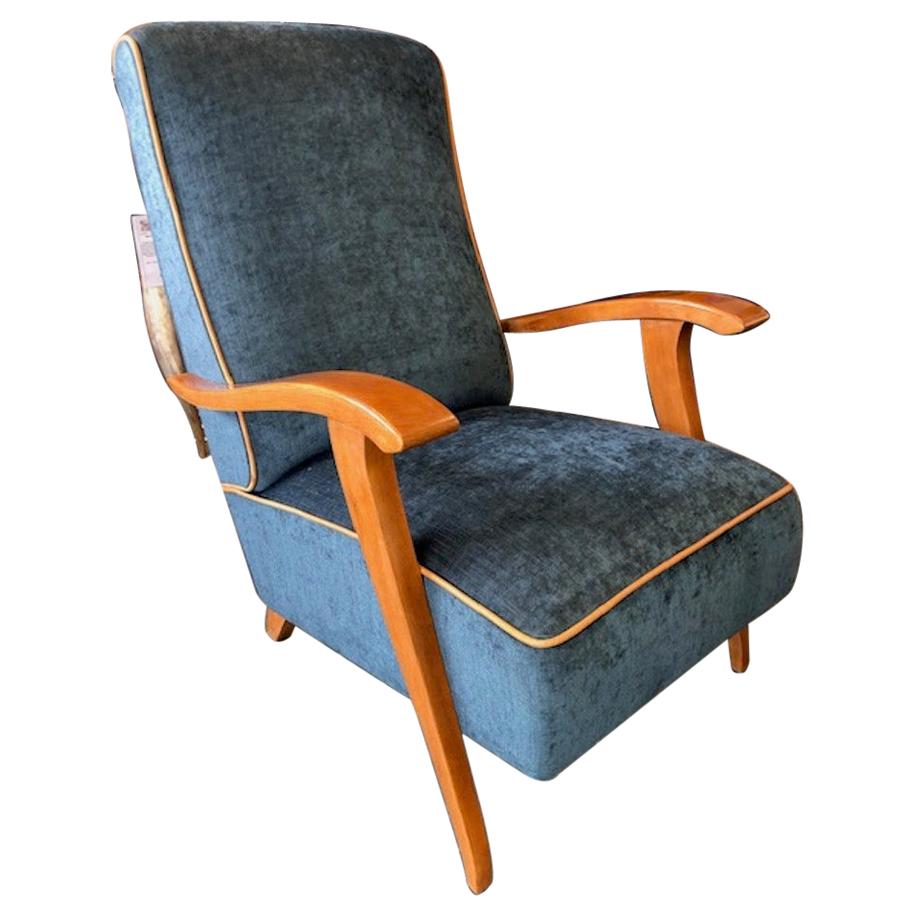 Midcentury French Chair in Beechwood