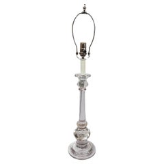 Midcentury French Clear Glass Lamp