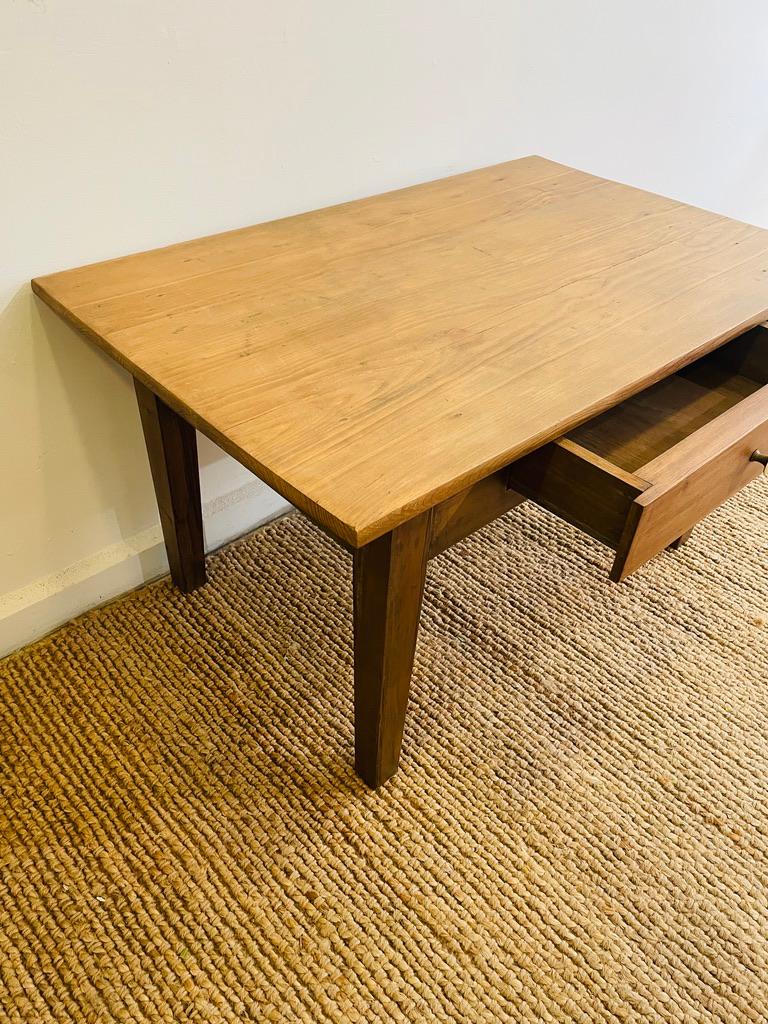 Rustic Midcentury french Coffee Table with Drawer For Sale