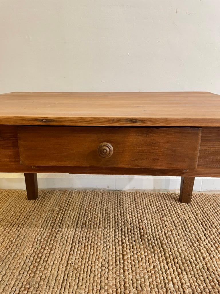 French Midcentury french Coffee Table with Drawer For Sale