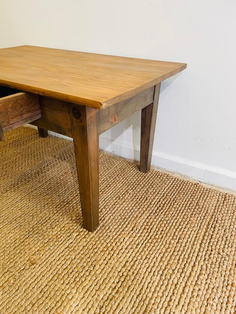 French Midcentury french Coffee Table with Drawer For Sale