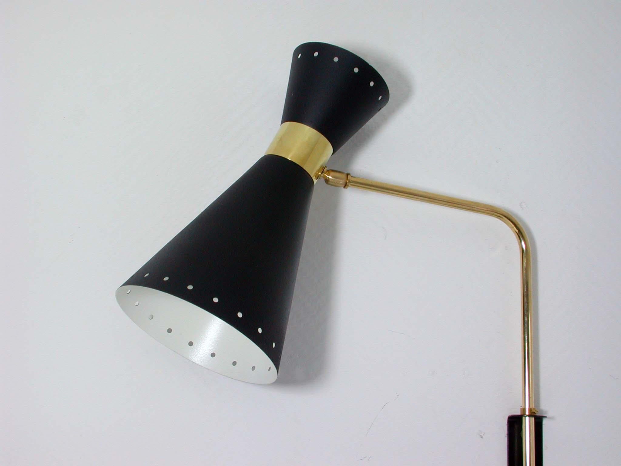 Metal Midcentury French Diabolo Wall Light Sconce, 1950s For Sale