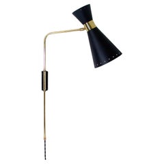 Midcentury French Diabolo Wall Light Sconce, 1950s