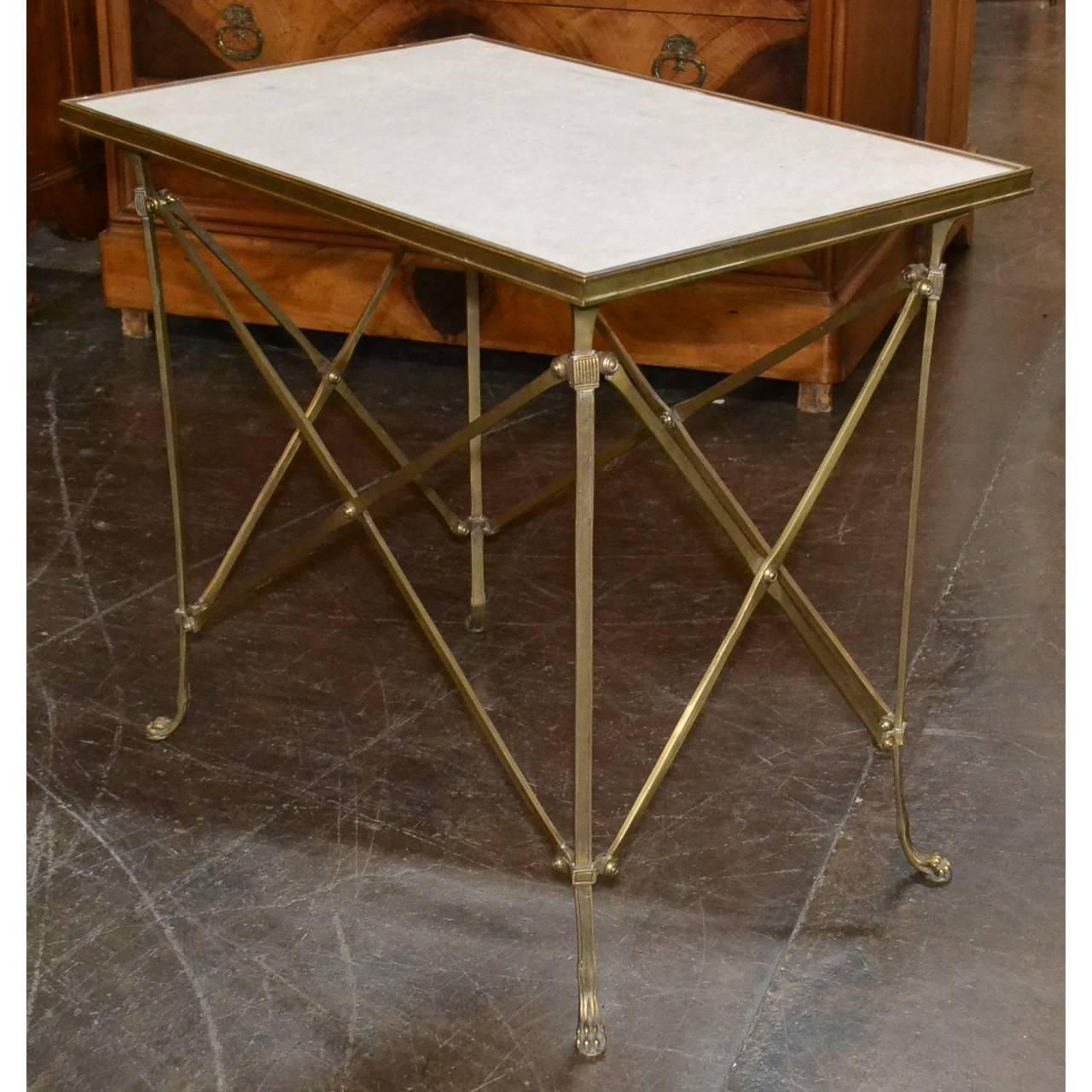 20th Century Midcentury French Directoire Gilt Bronze Table