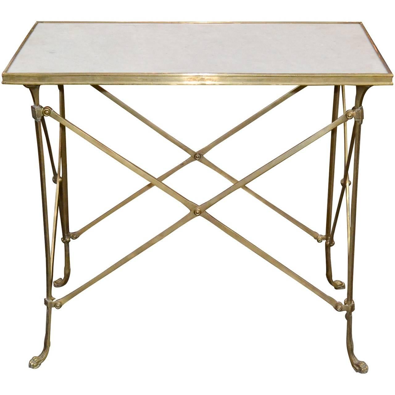 Midcentury French Directoire Gilt Bronze Table