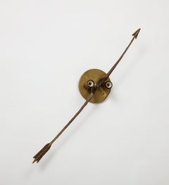 Midcentury French Gilded Iron Arrow Sconce