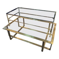 Midcentury French Jansen Style Brass Coffee Table Midcentury French Jansen Style Brass Coffee Table