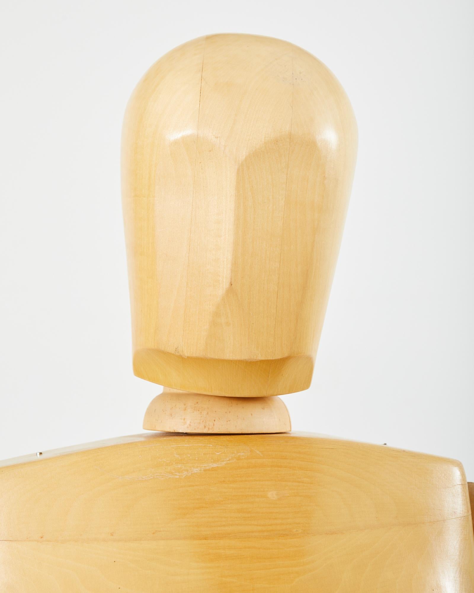 life size wooden mannequin