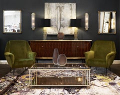 Midcentury French Macassar of Ebony Buffet