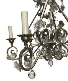 Midcentury French Maison Bagues Style Chandelier