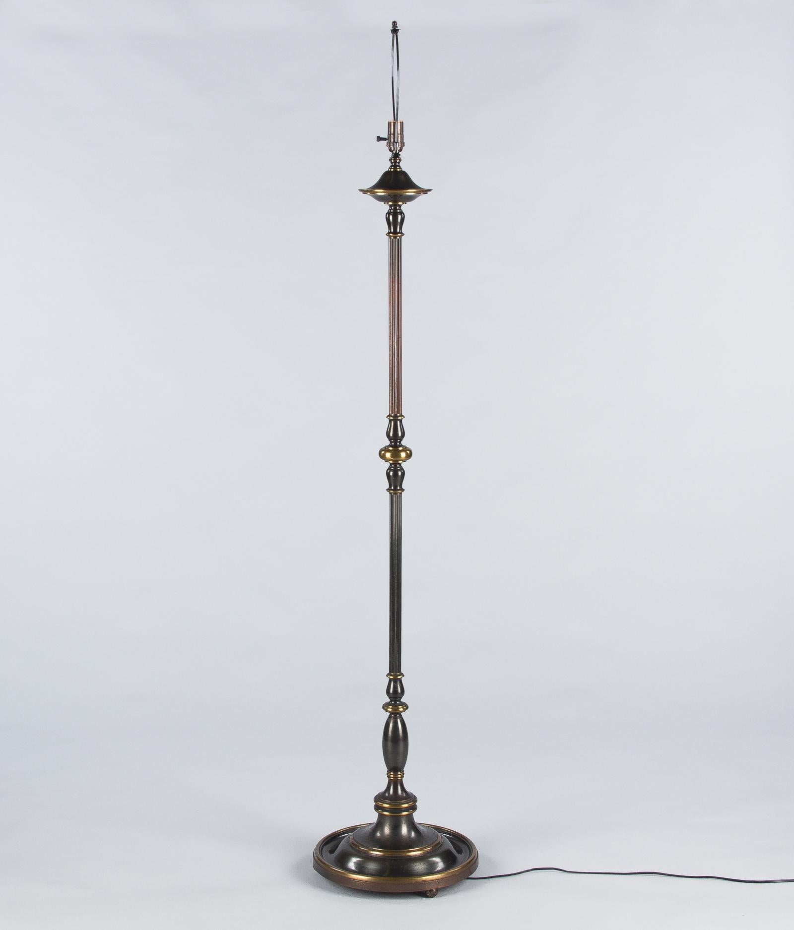 Midcentury French Metal and Brass Floor Lamp, 1960s 3