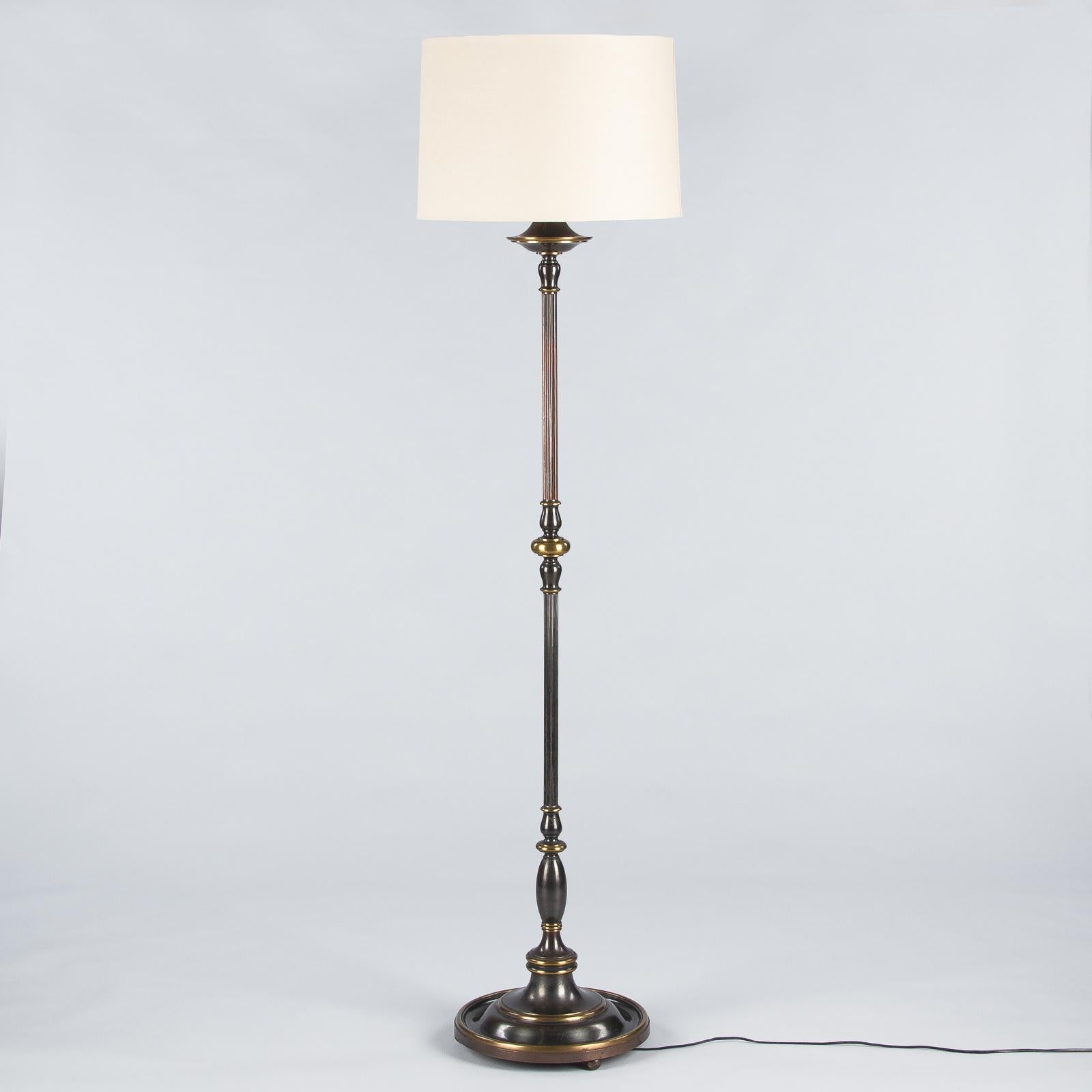 Midcentury French Metal and Brass Floor Lamp, 1960s 8