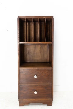 Mid-Century French Oak Desk-Cabinet, circa 1940