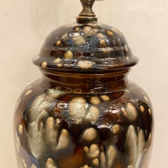 Midcentury French Porcelain Lamp