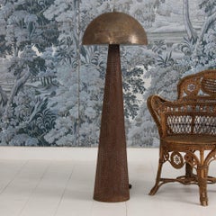 Midcentury French Rigitulle Tole Floor Lamp in the Manner of Mathieu Matégot