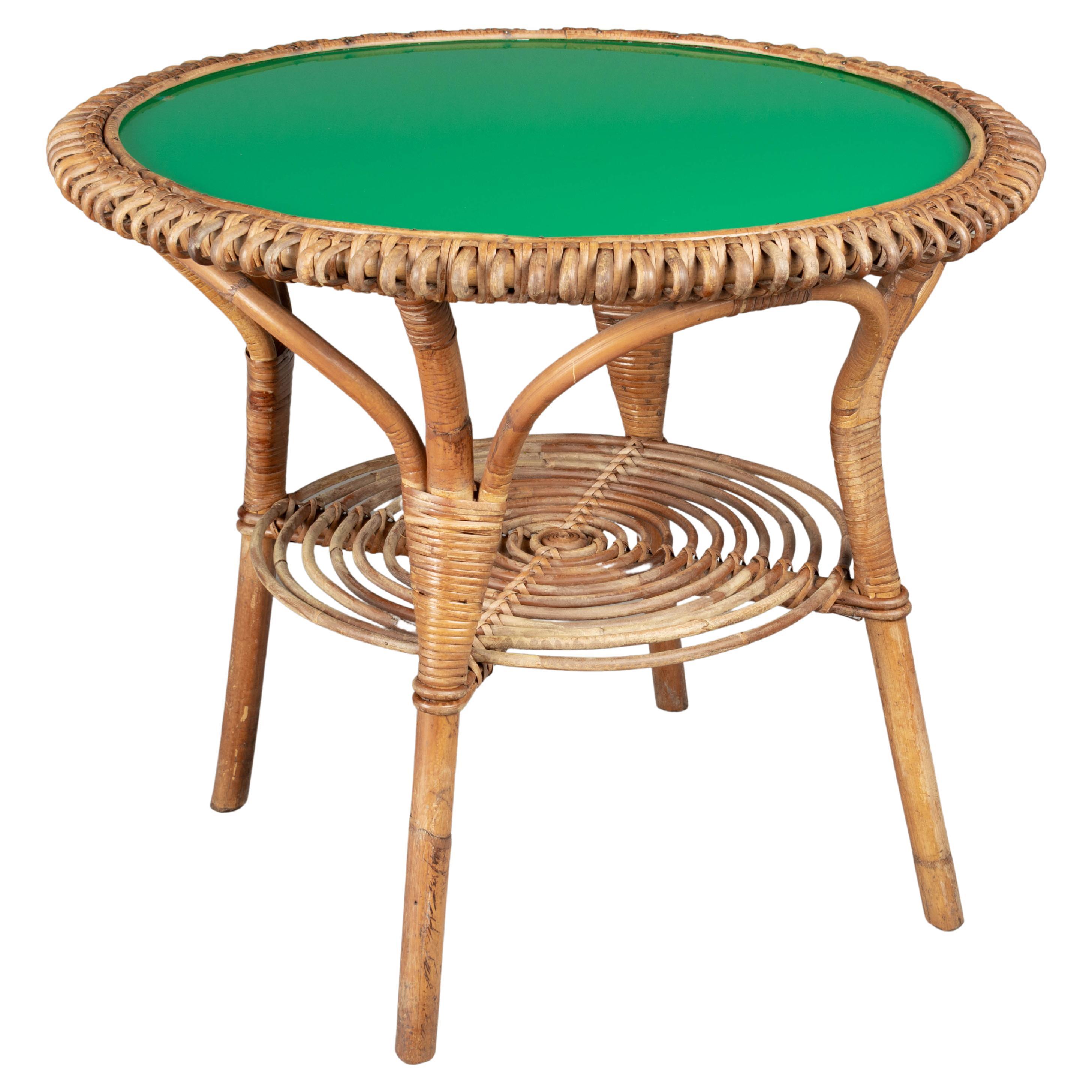 Rattan Table at 1stDibs