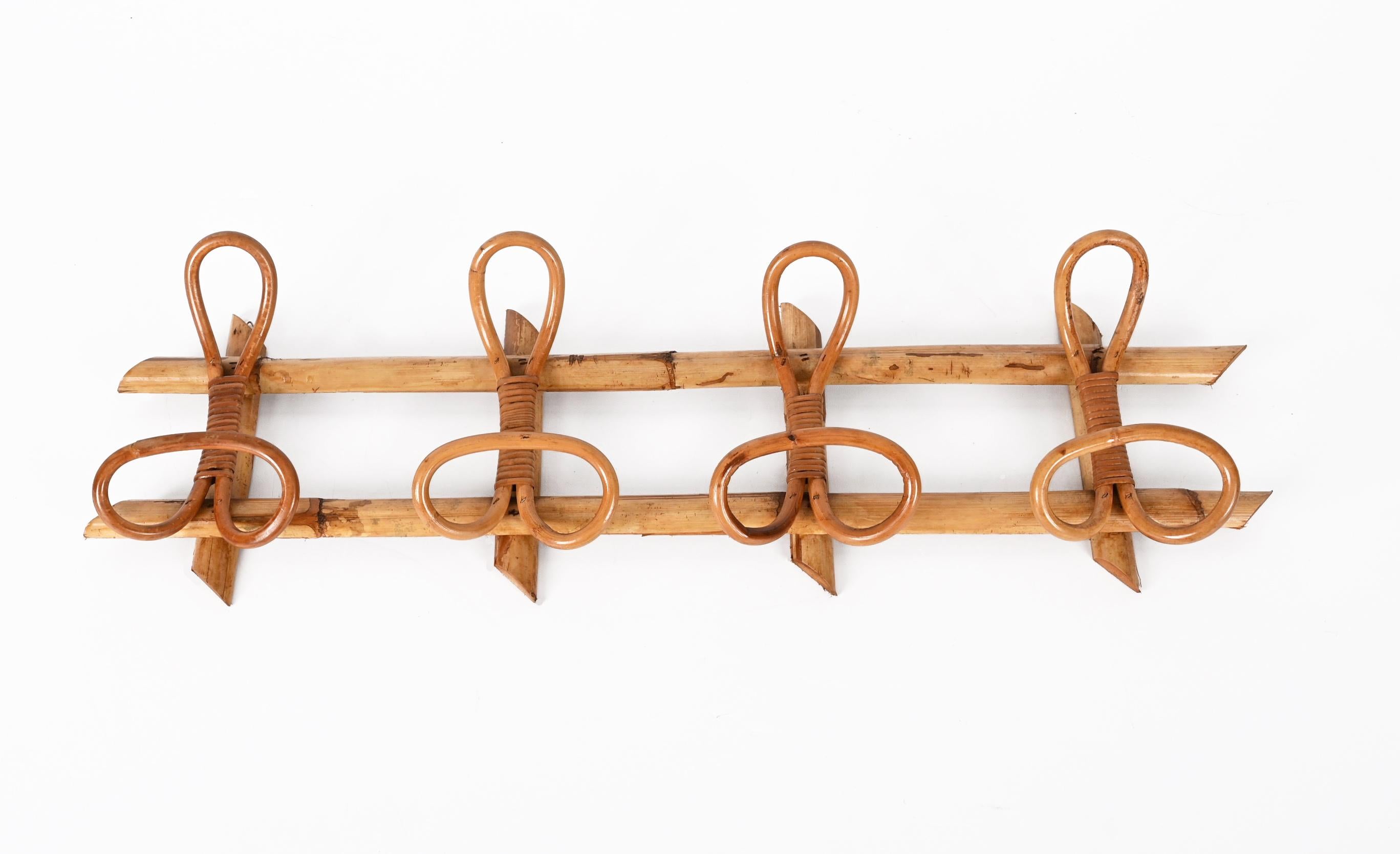 bamboo wall coat rack