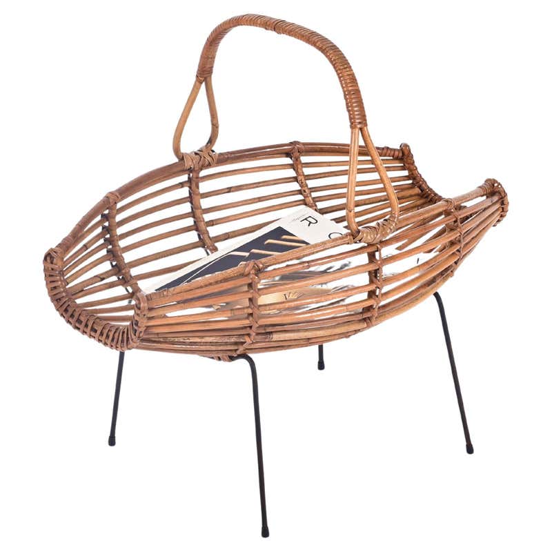 Wicker Magazine Racks and Stands - 73 For Sale at 1stDibs | vintage ...
