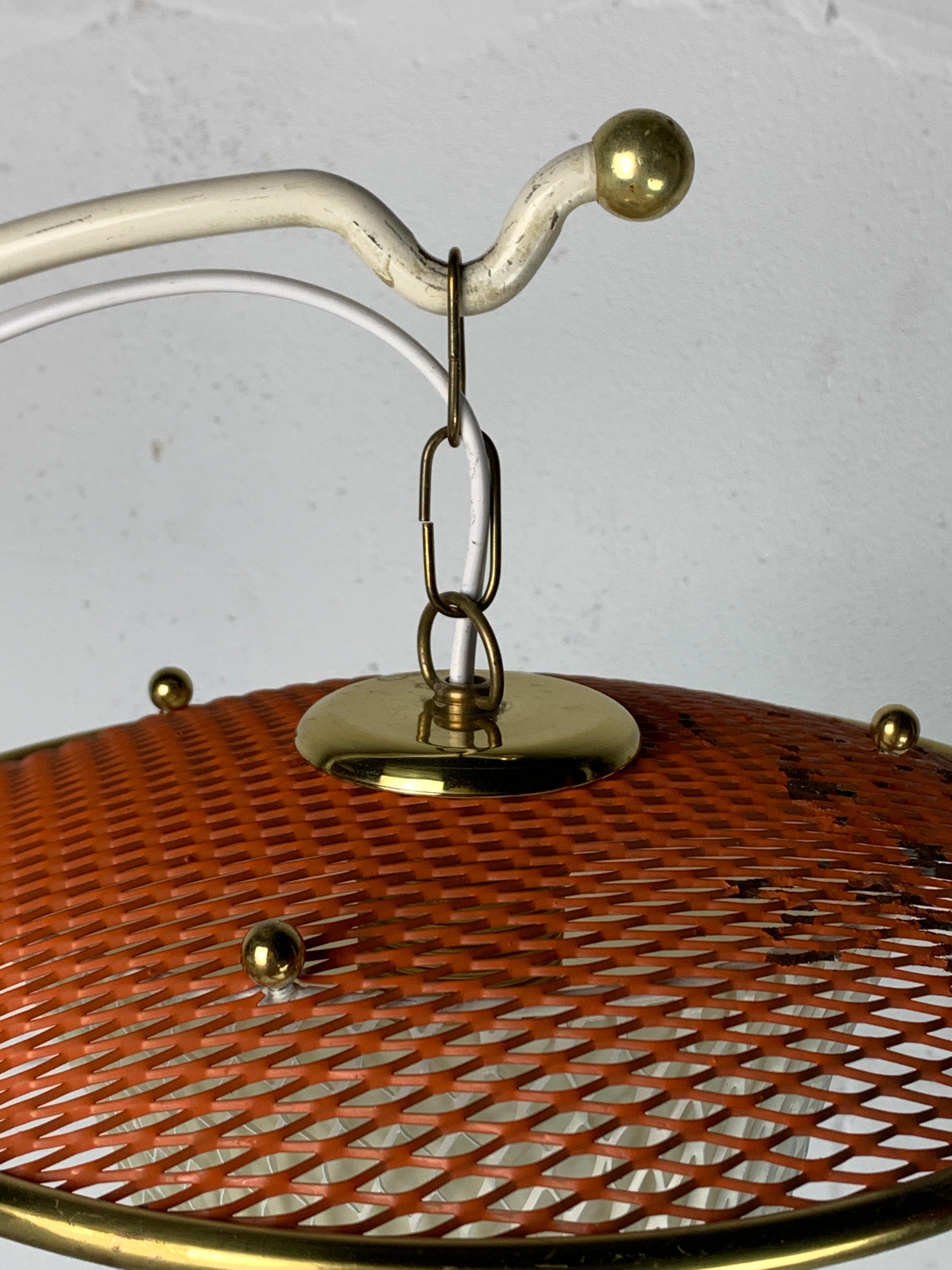 Lampadaire bas à lanterne rockabilly français du milieu du siècle, années 1950 en vente 5
