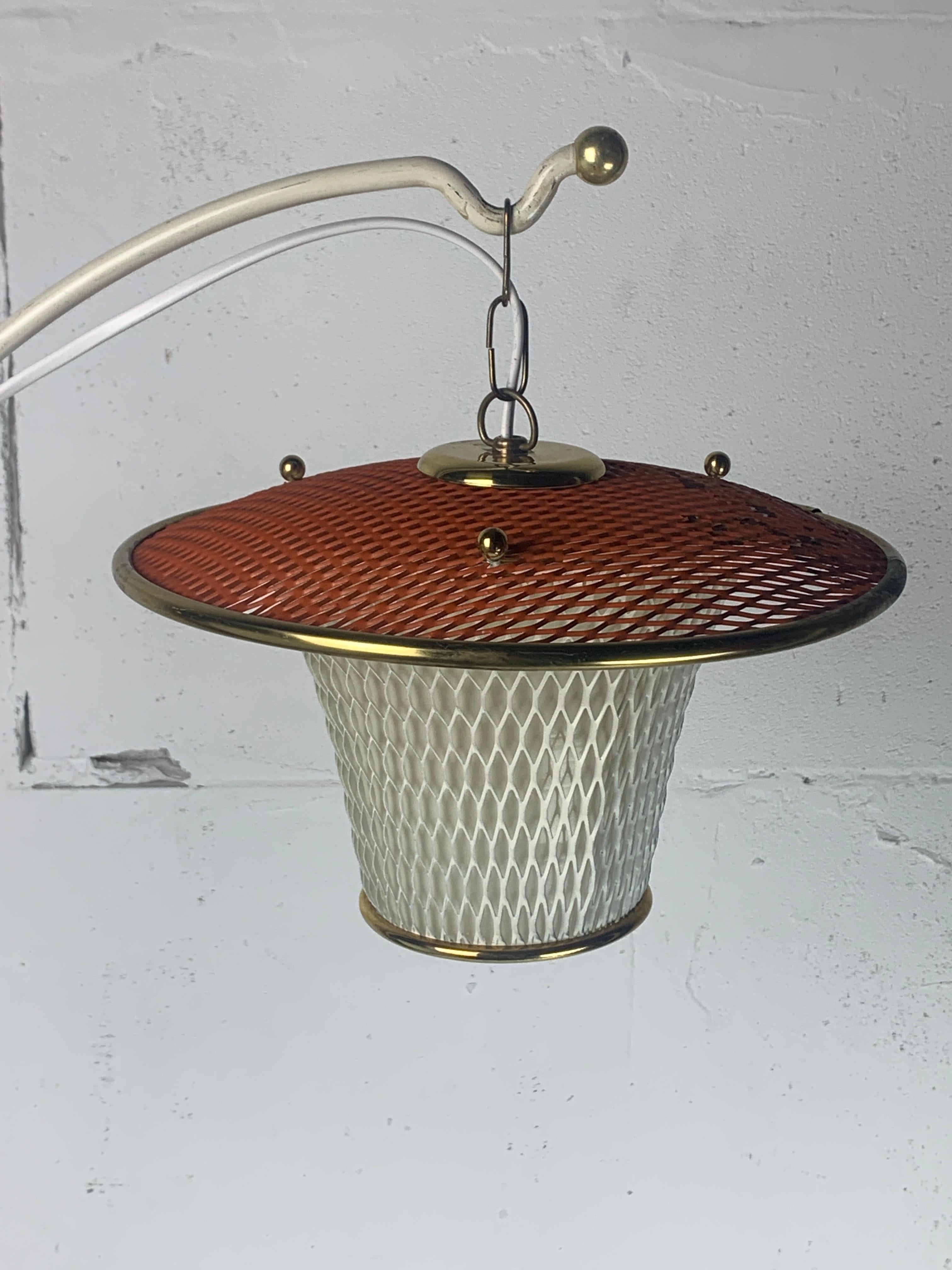 Lampadaire bas à lanterne rockabilly français du milieu du siècle, années 1950 Bon état - En vente à Zaandam, NL