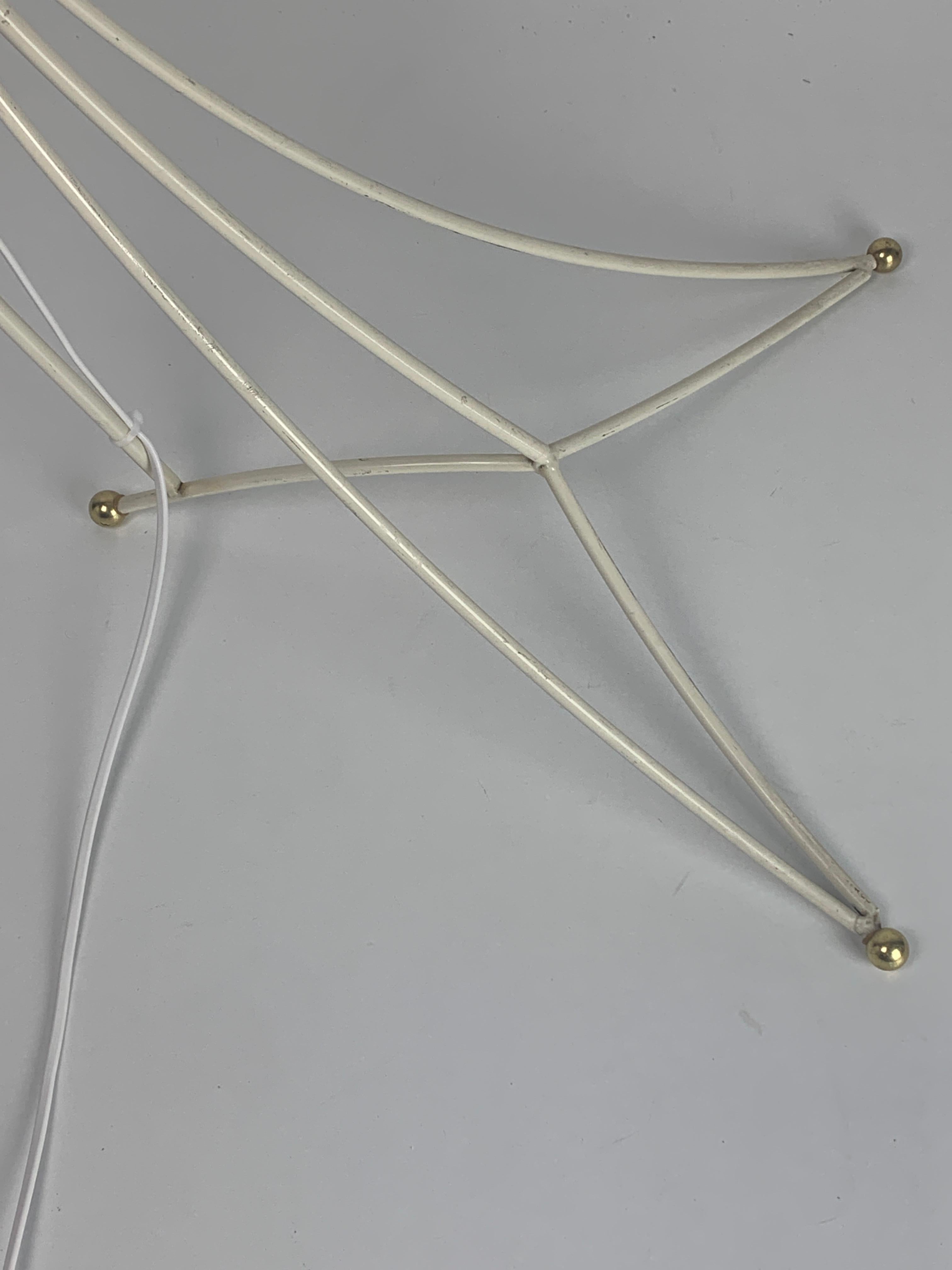 Métal Lampadaire bas à lanterne rockabilly français du milieu du siècle, années 1950 en vente