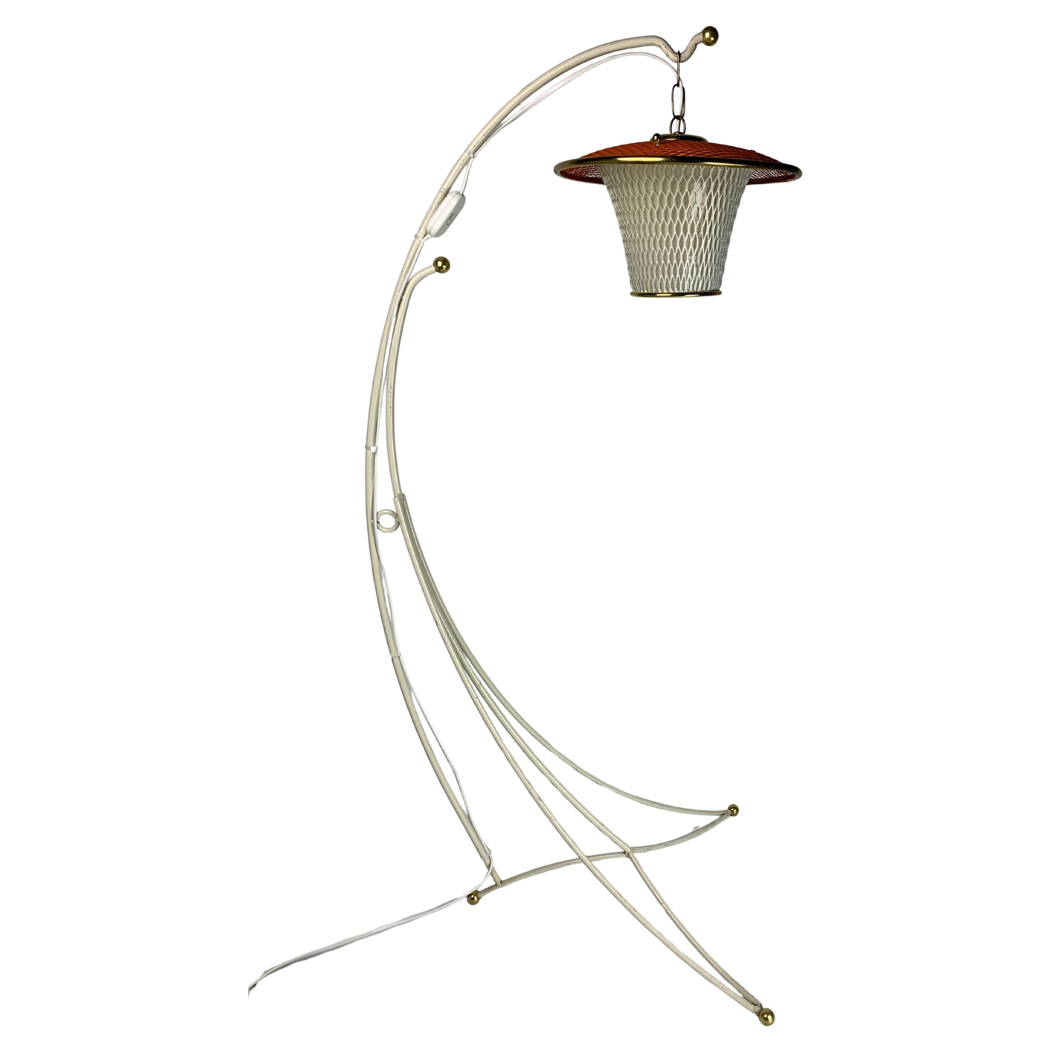 Französische Rockabilly-Laterne-Stehlampe aus der Mitte des Jahrhunderts, 1950er Jahre