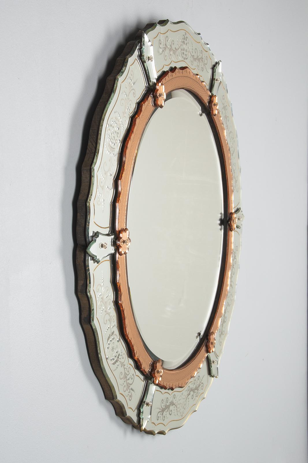 large round venetian mirror